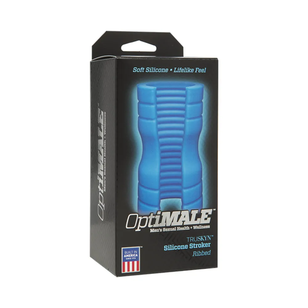 Optimale Truskyn Silicone Stroker Ribbed Blue