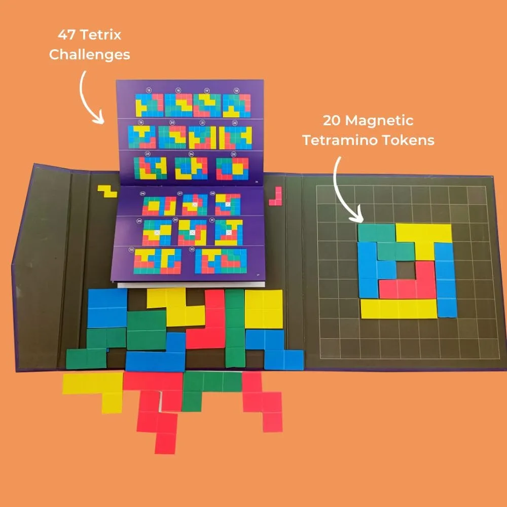 PELIKAS TOYZ Magnalogix Magnetic Game Tetrix for Kids Age 6 to 9 Years Old Tetris Puzzle for Kids| Gift for Boys Girls| Travel Game - Tetrix Junior