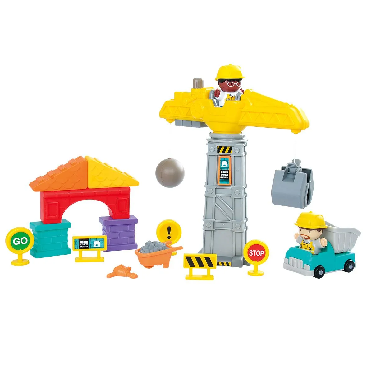 Playgo Toys Ent. Ltd. Battery Operated Crane And Construction