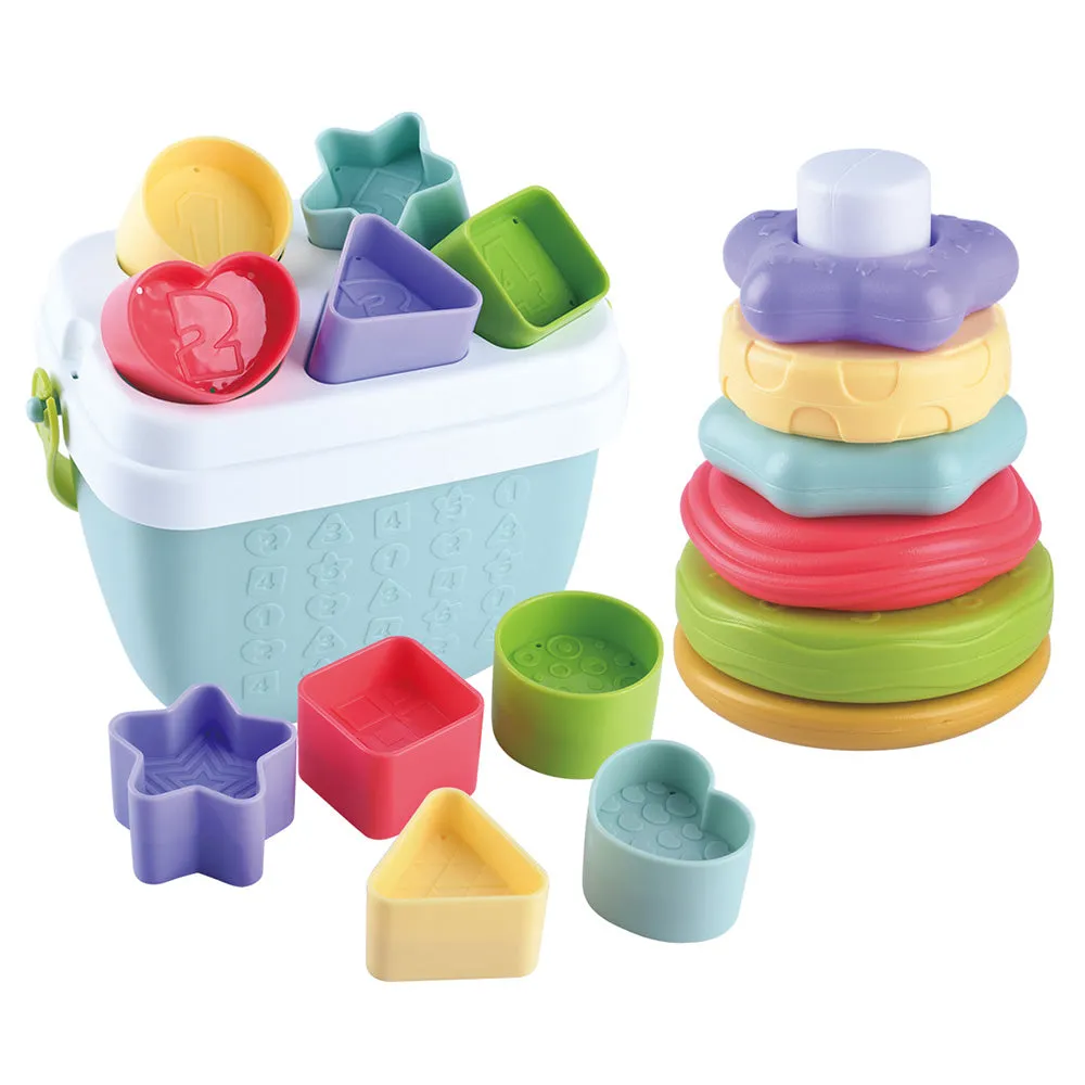 Eco-Friendly Bio-Based Shape Stacking Toy Bundle by Playgo Toys Ent. Ltd.