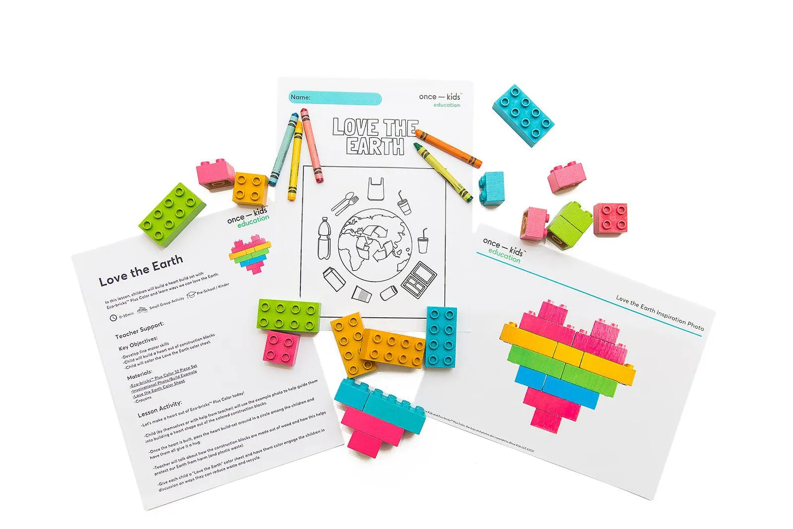 Plus  Color Wood Bricks Education Medium Set