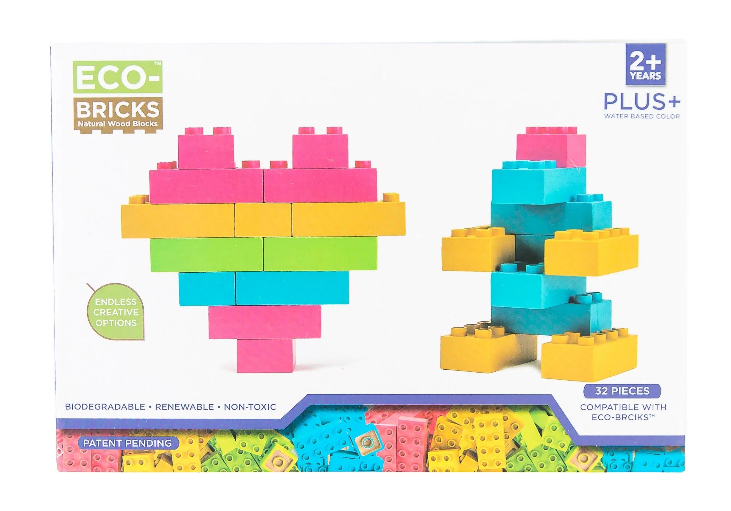 Plus  Color Wood Bricks Education Medium Set