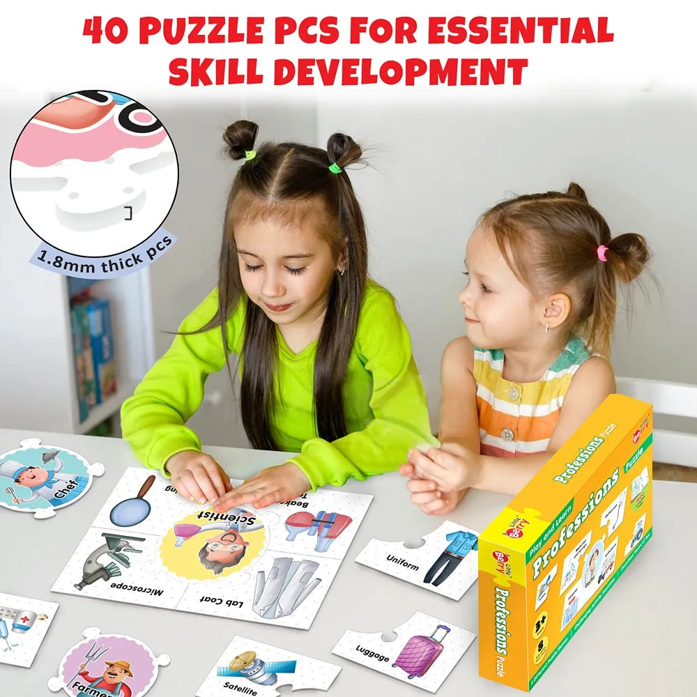 Professions Play and Learn Puzzle with Activity Book (40 Pieces)