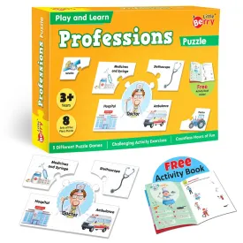 Professions Play and Learn Puzzle with Activity Book (40 Pieces)