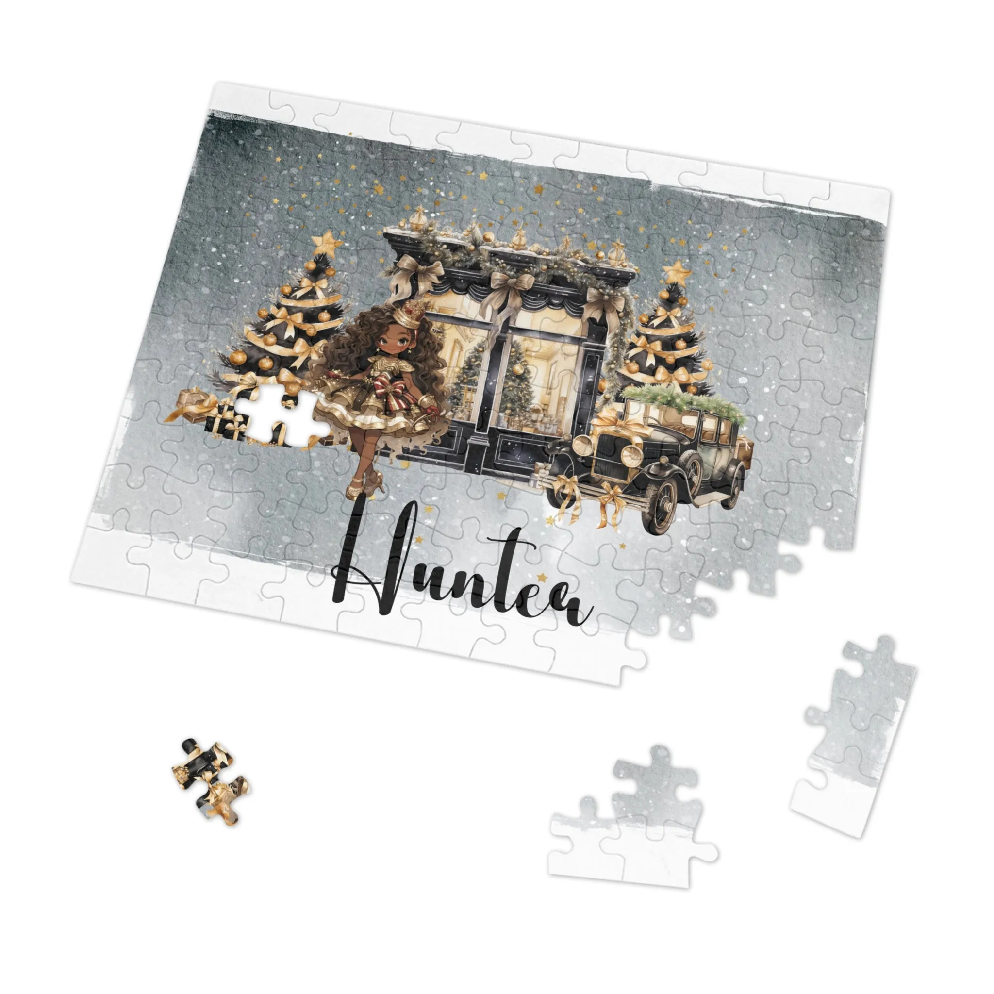 Puzzle, Black and Gold Nutcracker, Personalised/Non-Personalised (30, 110, 252, 500,1000-Piece)