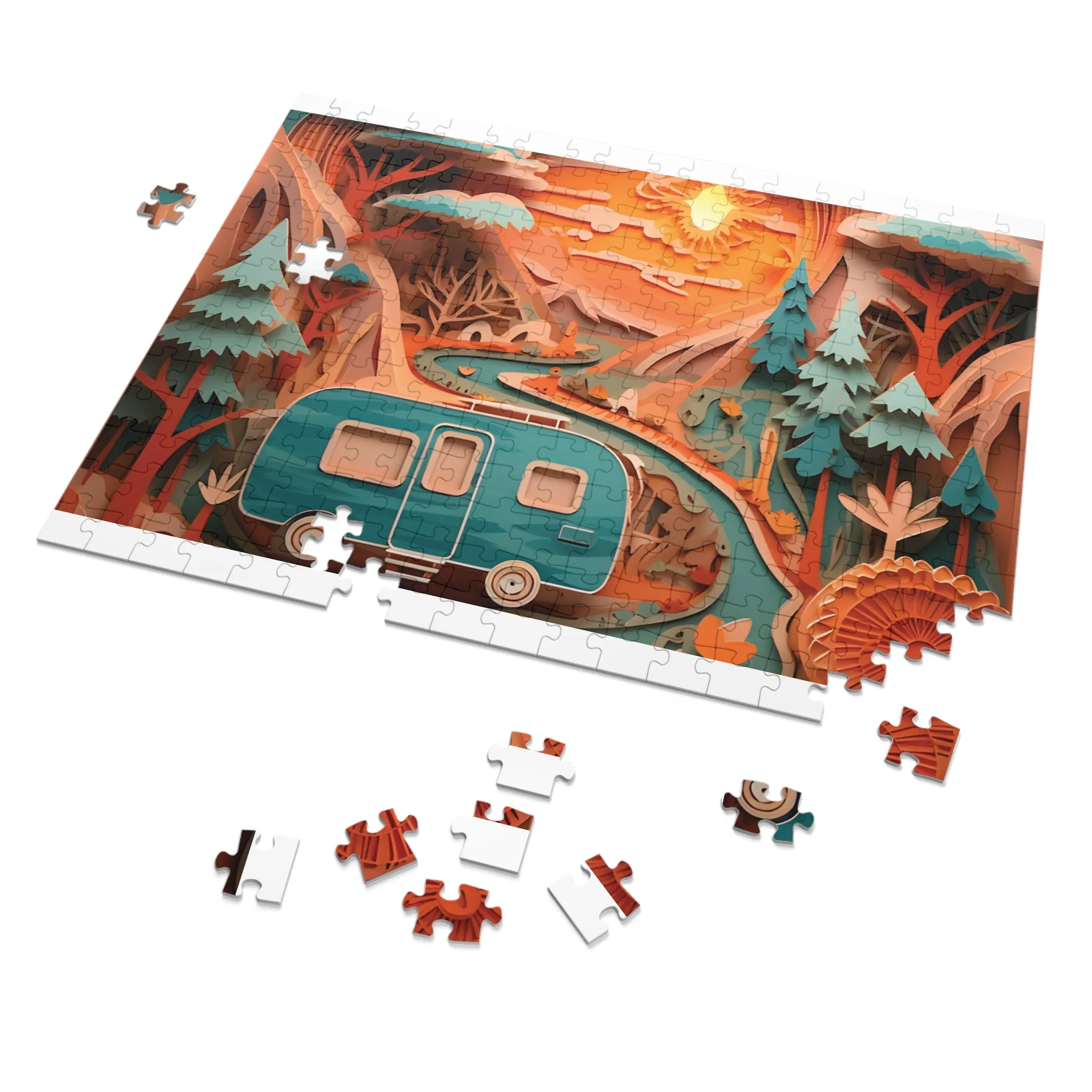 Puzzle, Caravan, Personalised/Non-Personalised (30, 110, 252, 500,1000-Piece) awd-pt-561