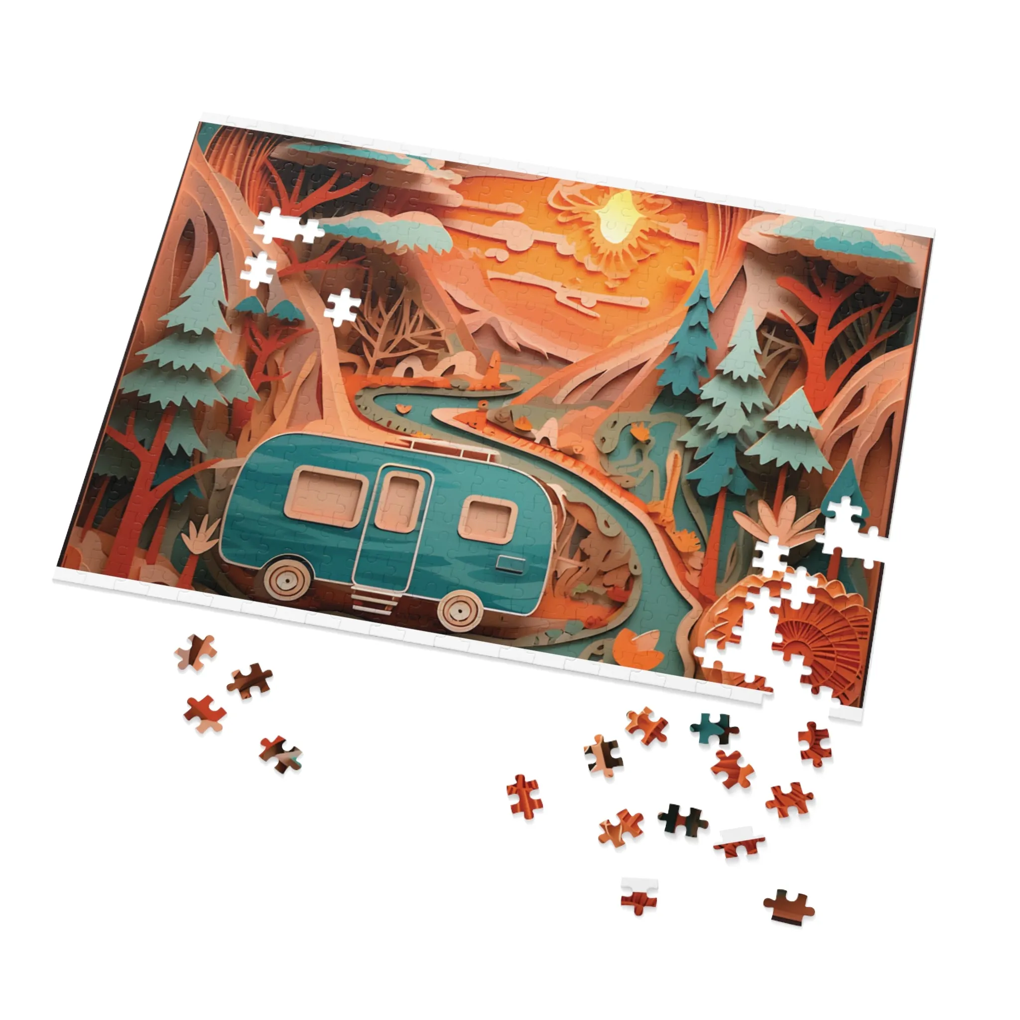 Puzzle, Caravan, Personalised/Non-Personalised (30, 110, 252, 500,1000-Piece) awd-pt-561