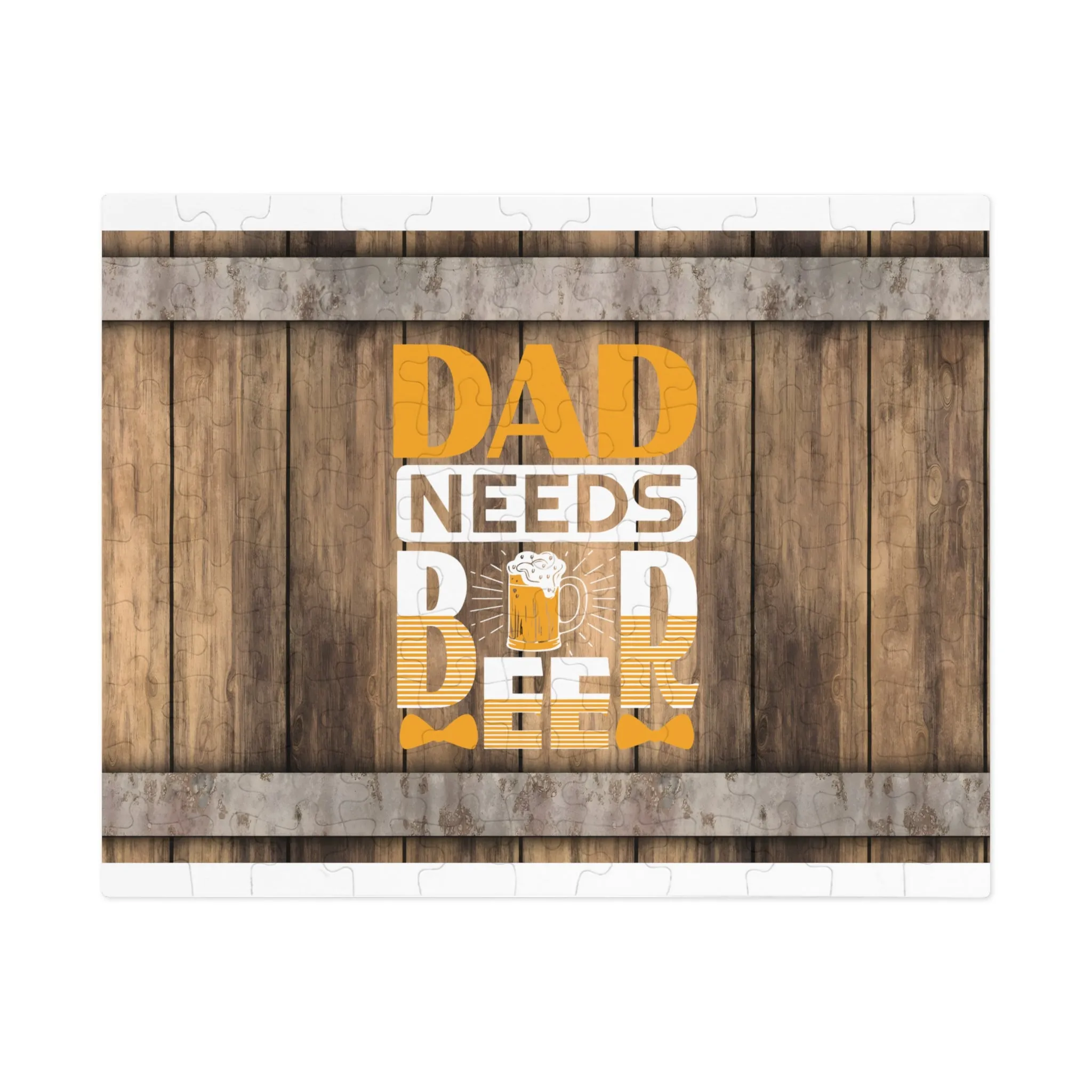 Puzzle, Dad, Dad Needs Beer, Personalised/Non-Personalised (30, 110, 252, 500,1000-Piece) awd-565