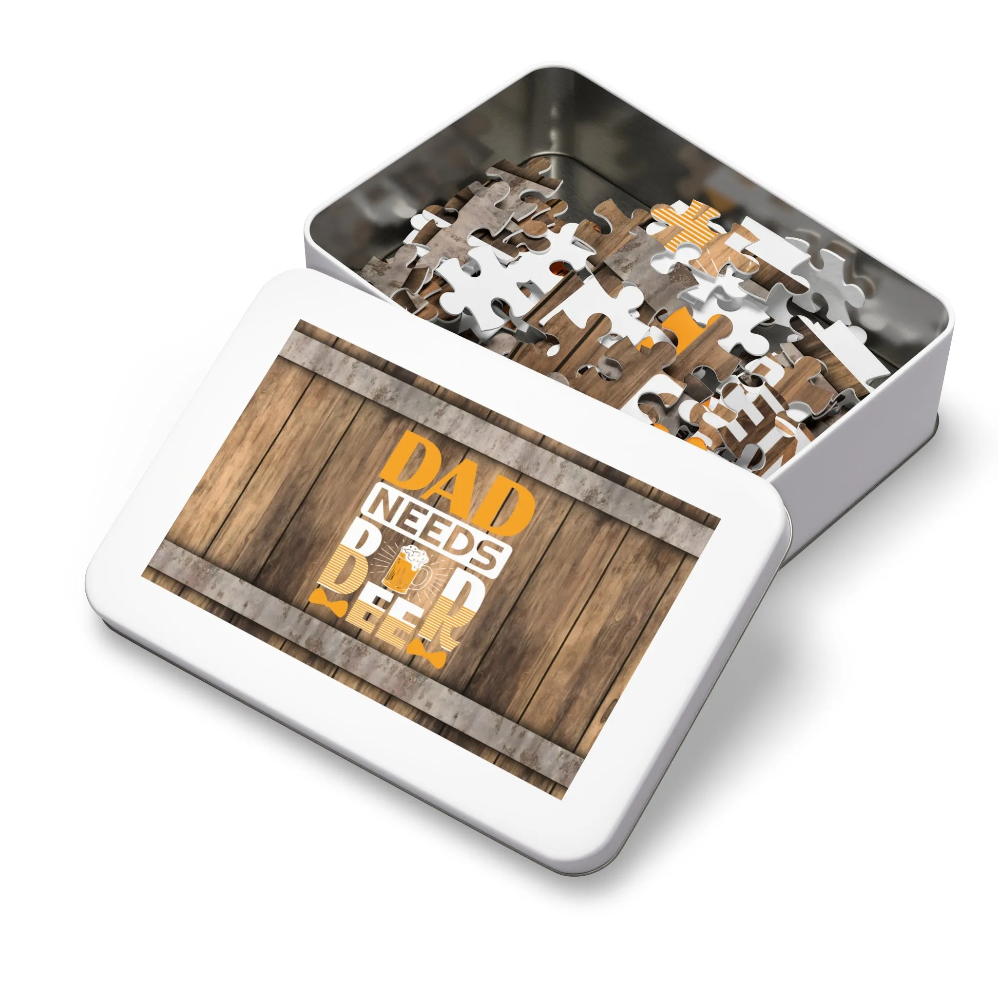 Puzzle, Dad, Dad Needs Beer, Personalised/Non-Personalised (30, 110, 252, 500,1000-Piece) awd-565