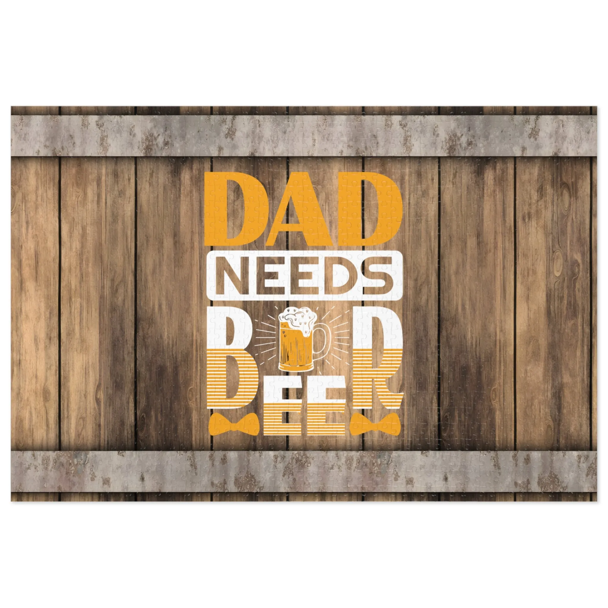 Puzzle, Dad, Dad Needs Beer, Personalised/Non-Personalised (30, 110, 252, 500,1000-Piece) awd-565