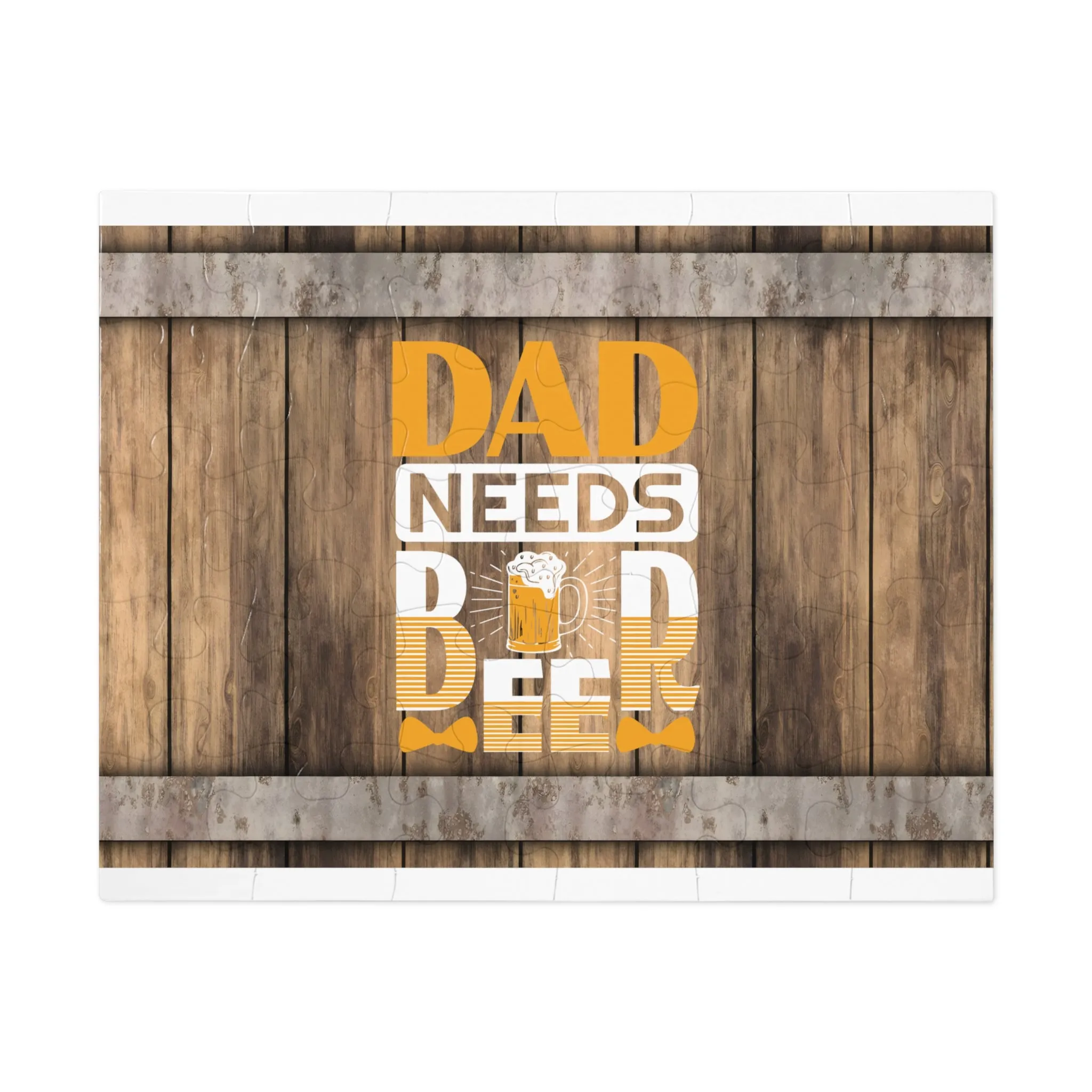 Puzzle, Dad, Dad Needs Beer, Personalised/Non-Personalised (30, 110, 252, 500,1000-Piece) awd-565