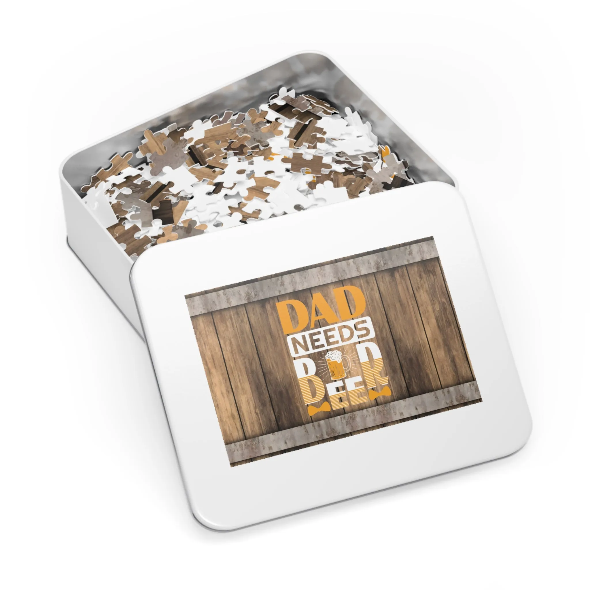 Puzzle, Dad, Dad Needs Beer, Personalised/Non-Personalised (30, 110, 252, 500,1000-Piece) awd-565