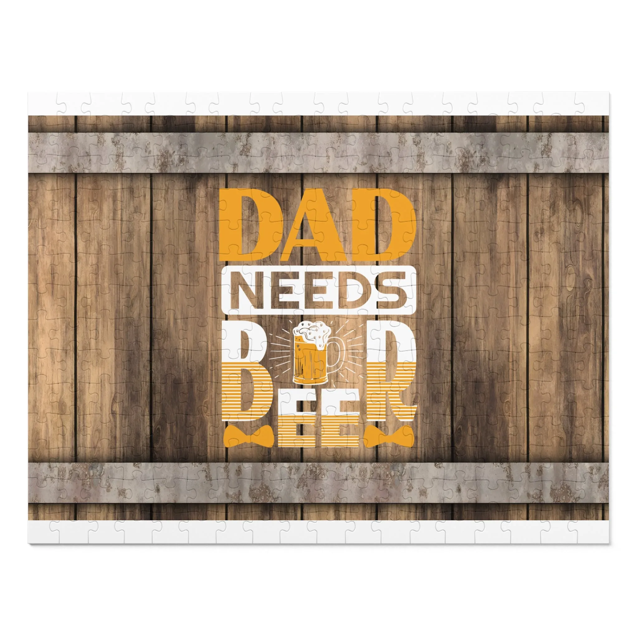 Puzzle, Dad, Dad Needs Beer, Personalised/Non-Personalised (30, 110, 252, 500,1000-Piece) awd-565