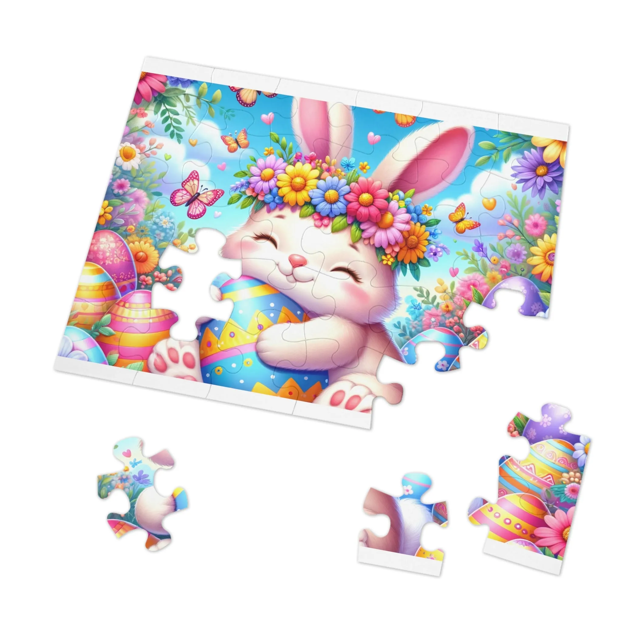 Puzzle, Easter, Rabbit, Personalised/Non-Personalised (30, 110, 252, 500,1000-Piece) awd-623