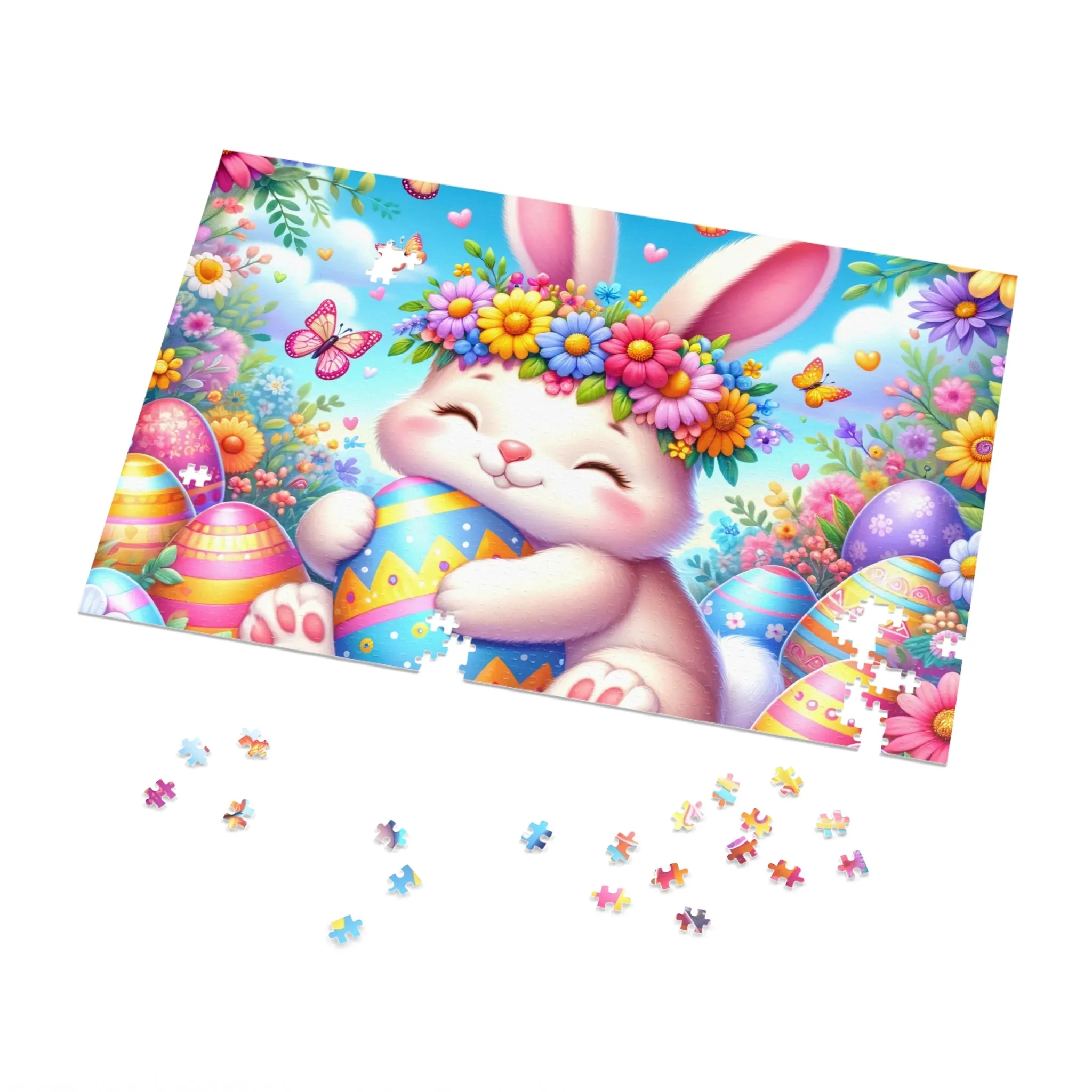 Puzzle, Easter, Rabbit, Personalised/Non-Personalised (30, 110, 252, 500,1000-Piece) awd-623