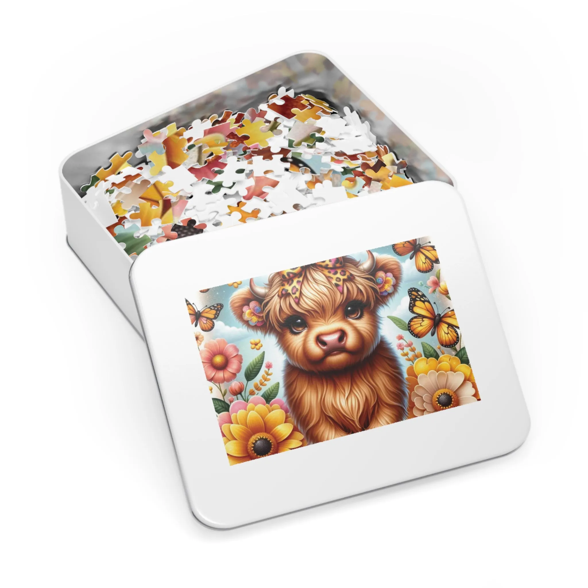 Puzzle, Highland Cow, Personalised/Non-Personalised (30, 110, 252, 500,1000-Piece) awd-658