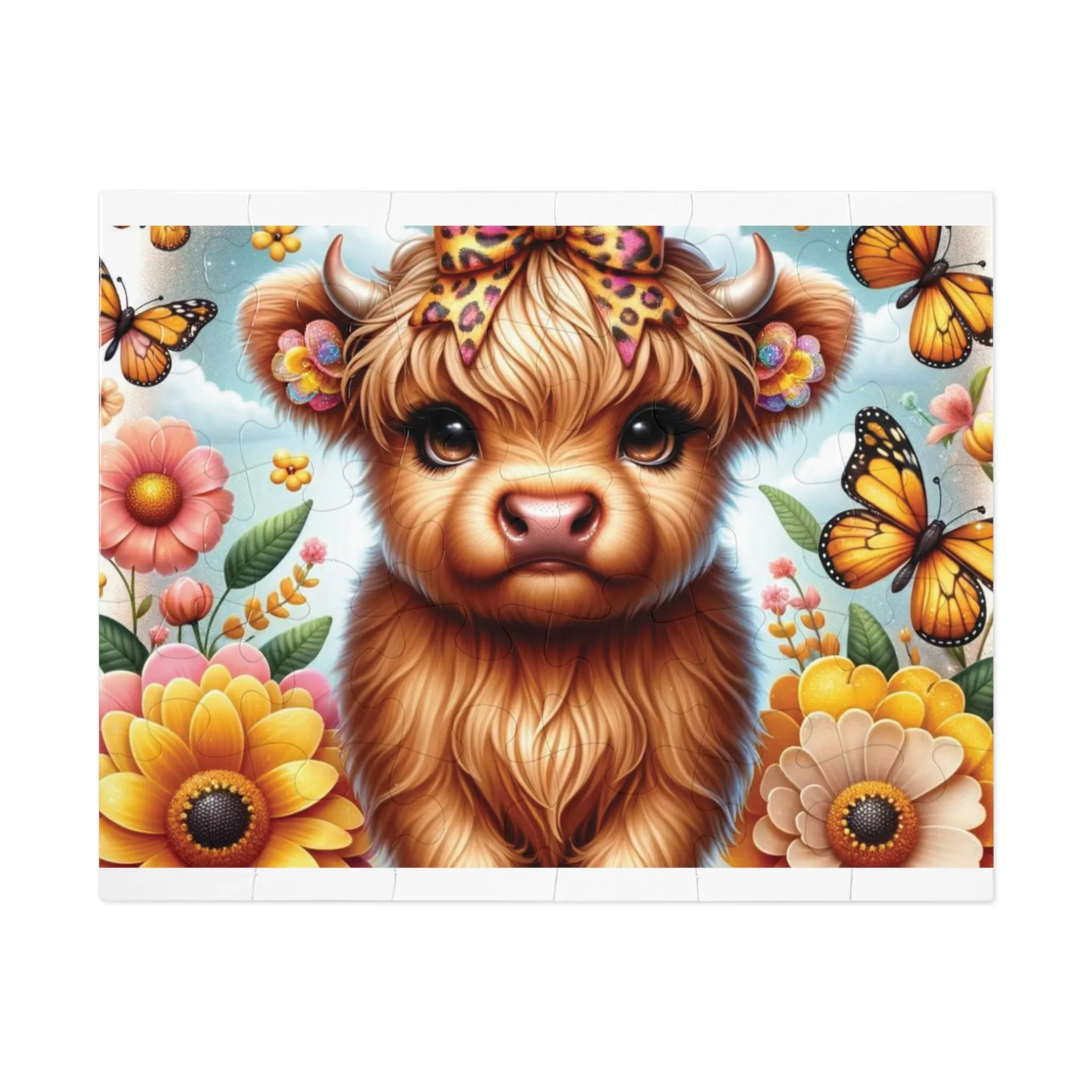 Puzzle, Highland Cow, Personalised/Non-Personalised (30, 110, 252, 500,1000-Piece) awd-658