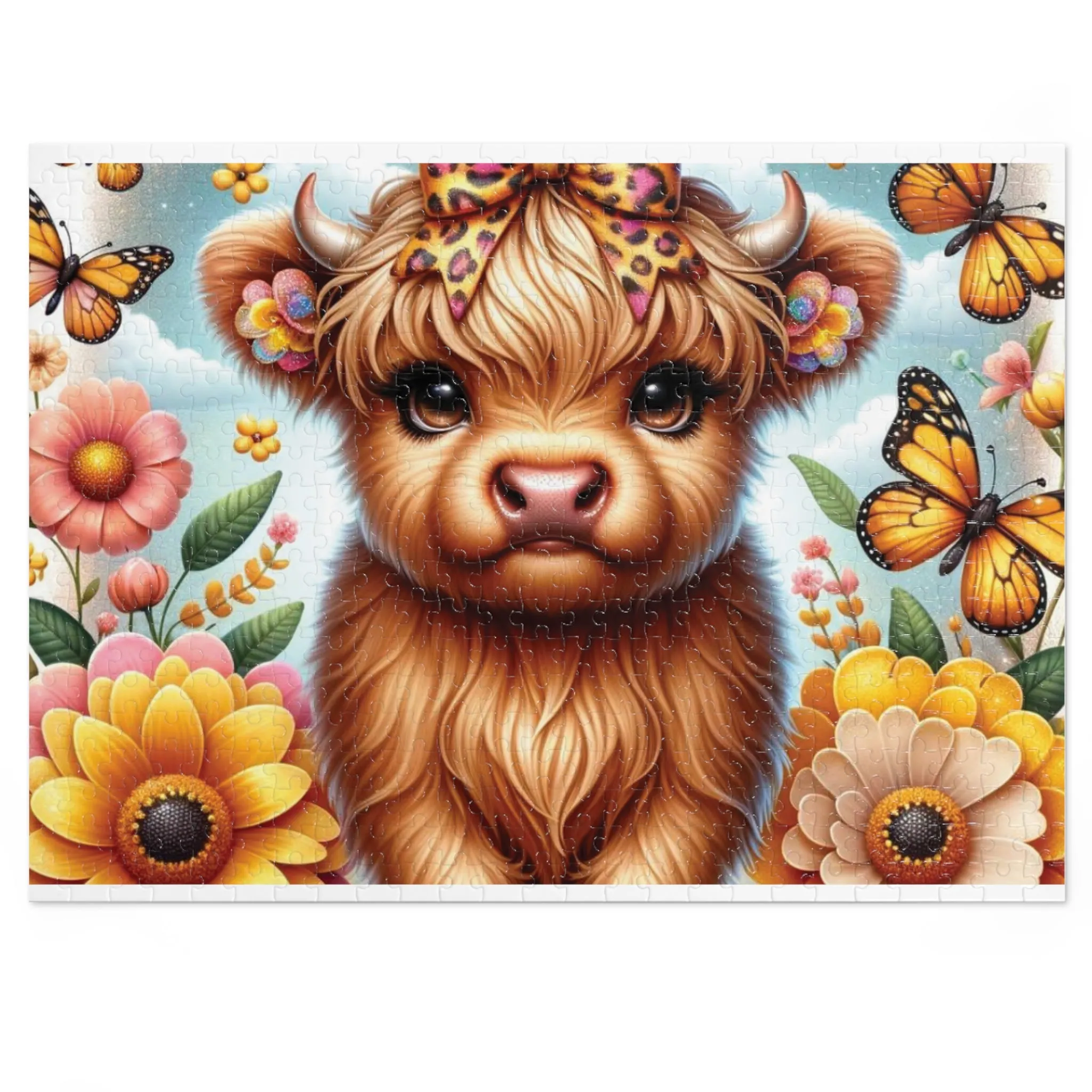 Puzzle, Highland Cow, Personalised/Non-Personalised (30, 110, 252, 500,1000-Piece) awd-658