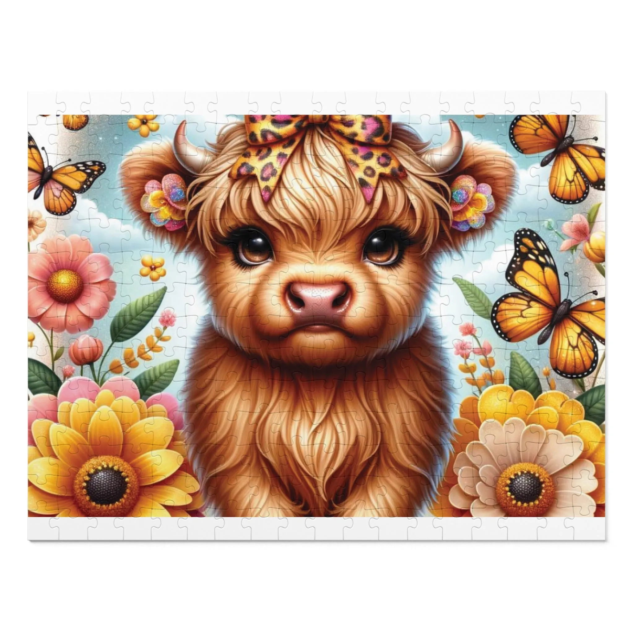 Puzzle, Highland Cow, Personalised/Non-Personalised (30, 110, 252, 500,1000-Piece) awd-658