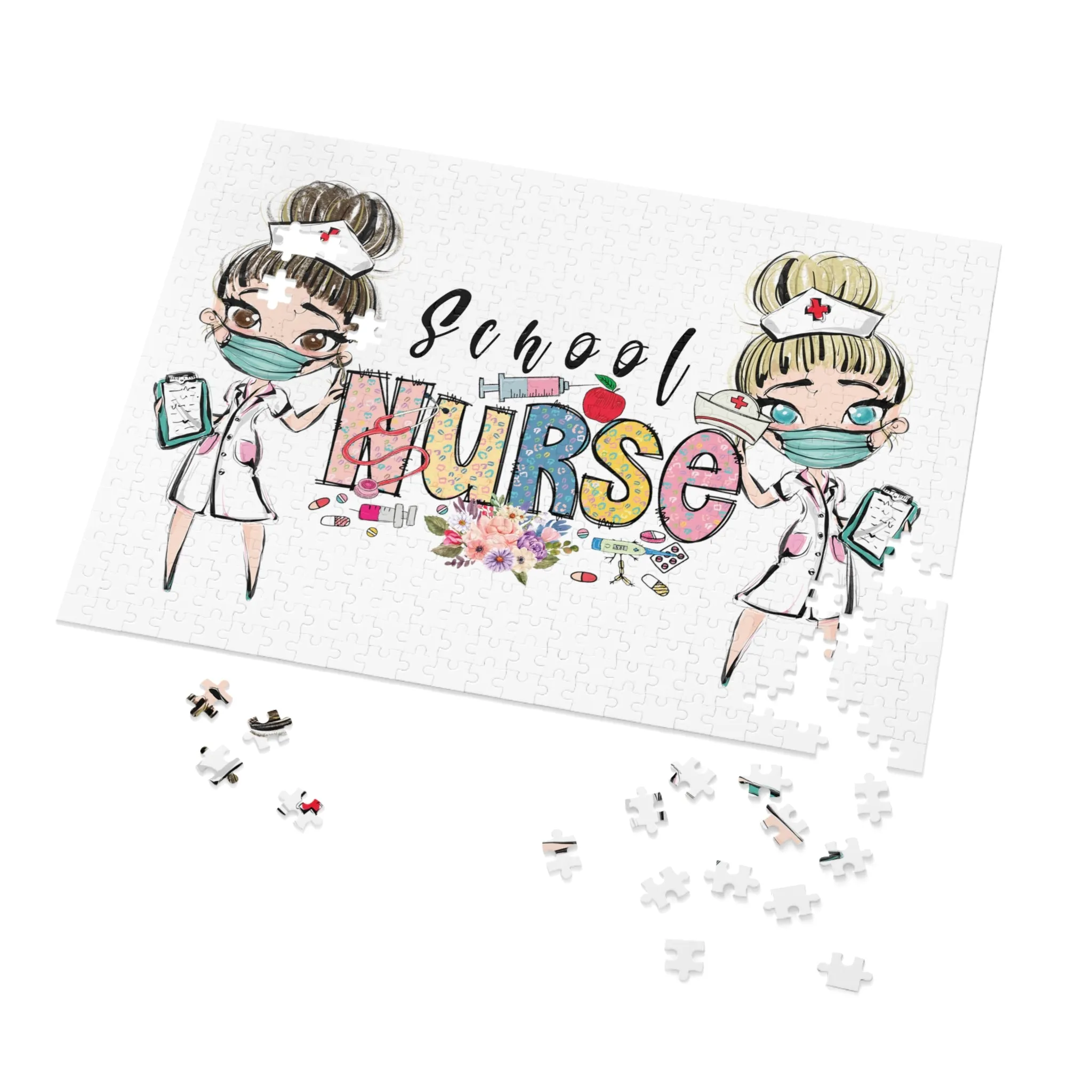 Puzzle, Nurse, School Nurse Personalised/Non-Personalised (30, 110, 252, 500,1000-Piece) awd-636