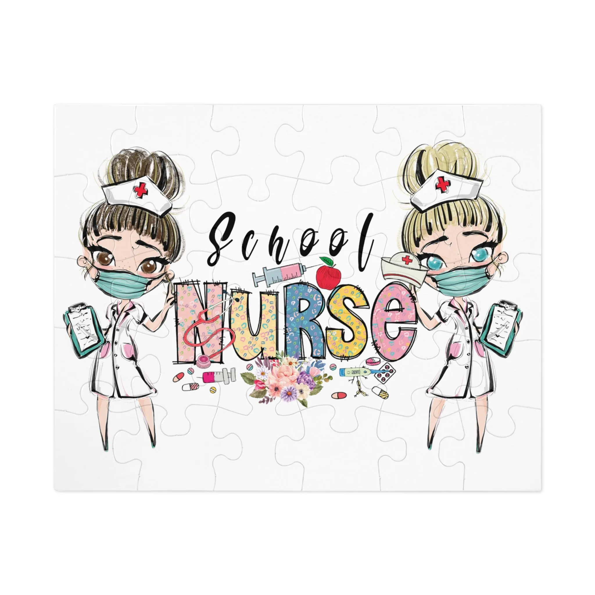 Puzzle, Nurse, School Nurse Personalised/Non-Personalised (30, 110, 252, 500,1000-Piece) awd-636