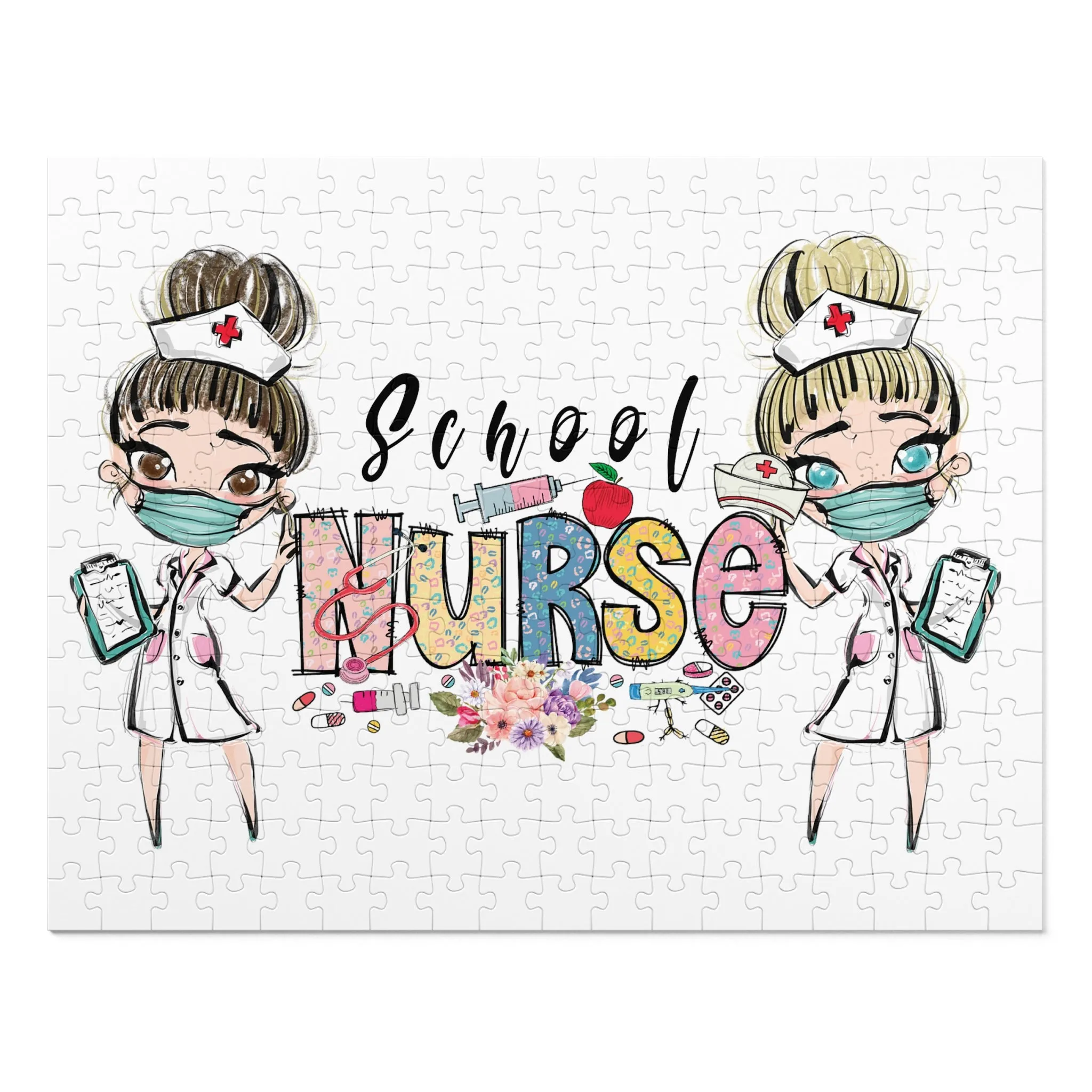 Puzzle, Nurse, School Nurse Personalised/Non-Personalised (30, 110, 252, 500,1000-Piece) awd-636