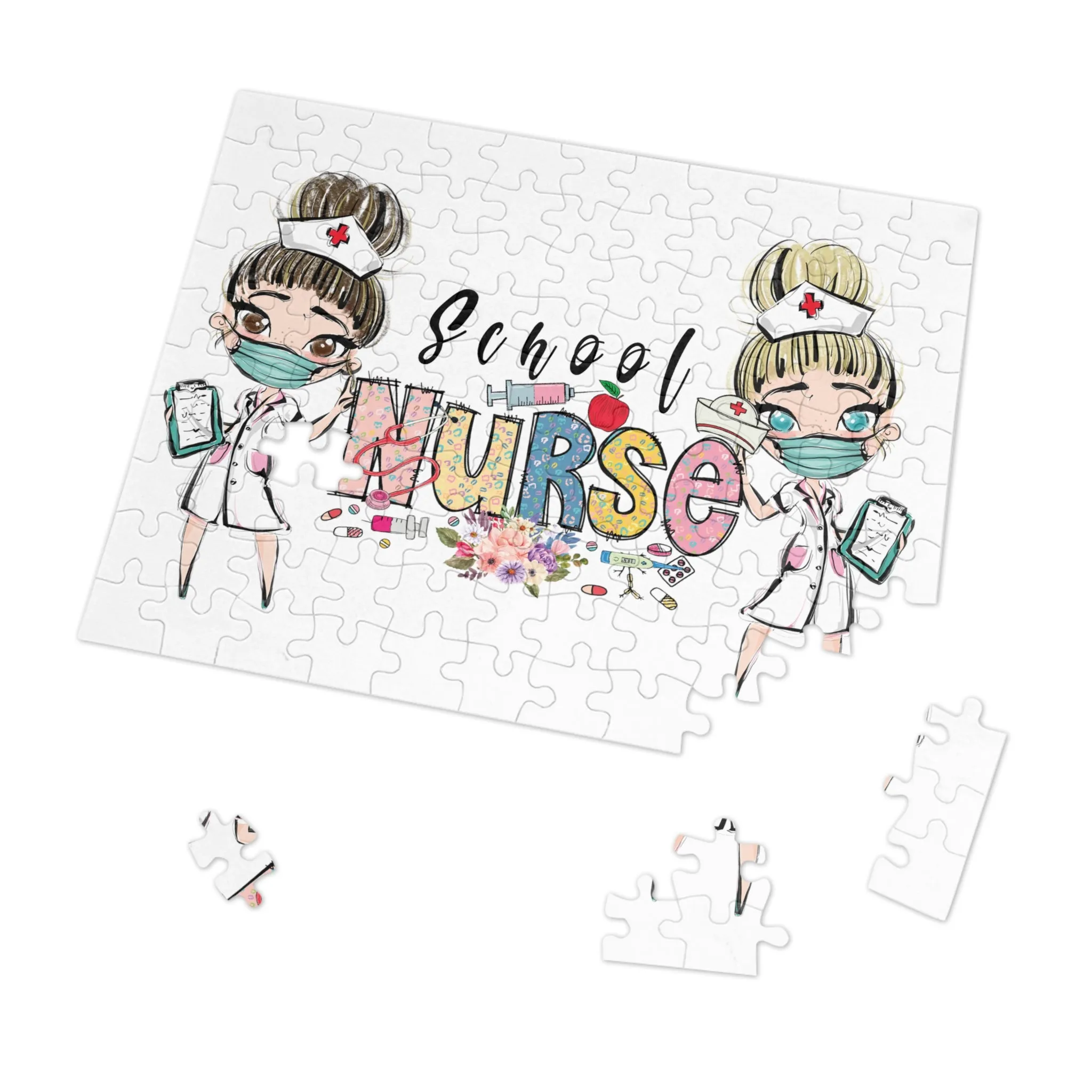 Puzzle, Nurse, School Nurse Personalised/Non-Personalised (30, 110, 252, 500,1000-Piece) awd-636