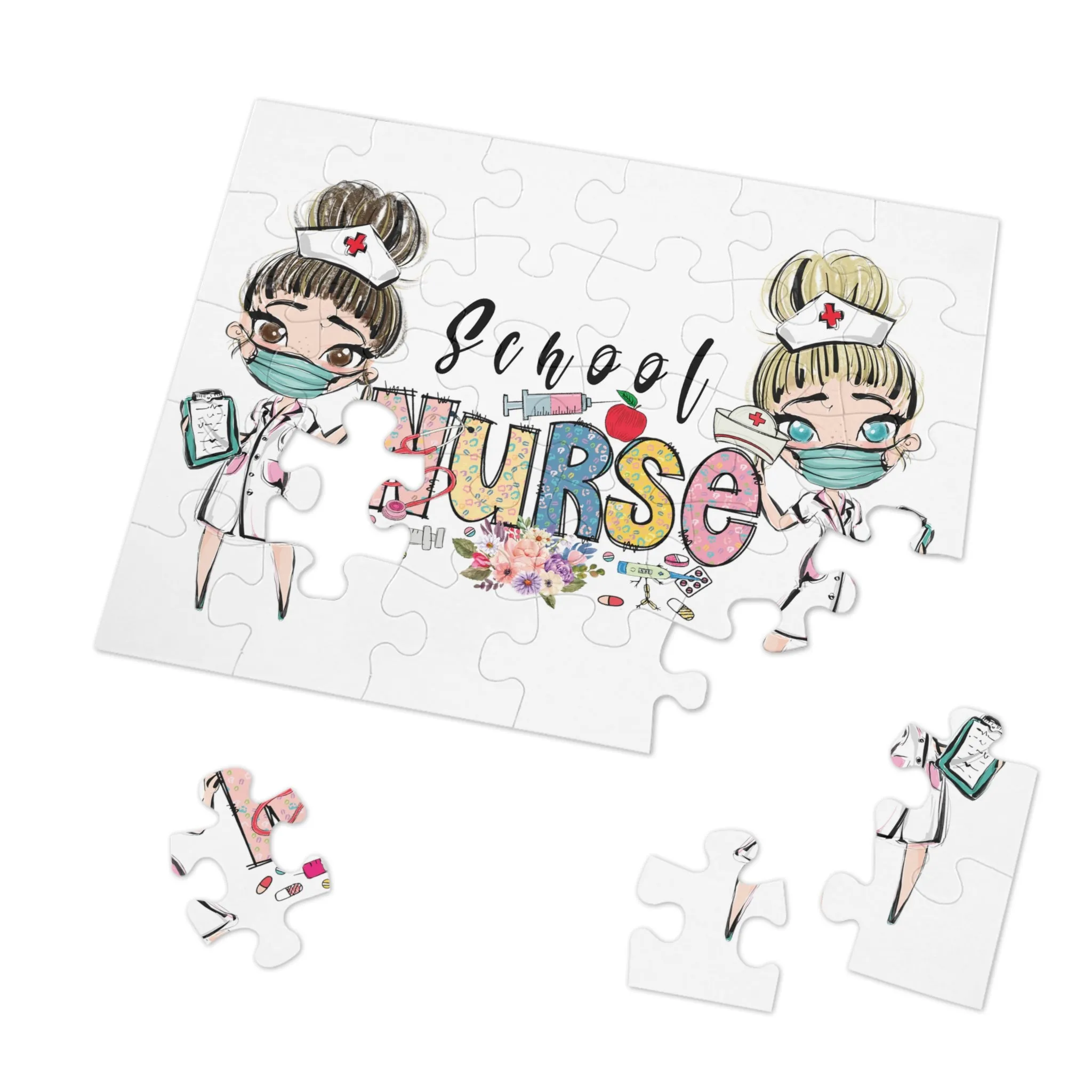 Puzzle, Nurse, School Nurse Personalised/Non-Personalised (30, 110, 252, 500,1000-Piece) awd-636