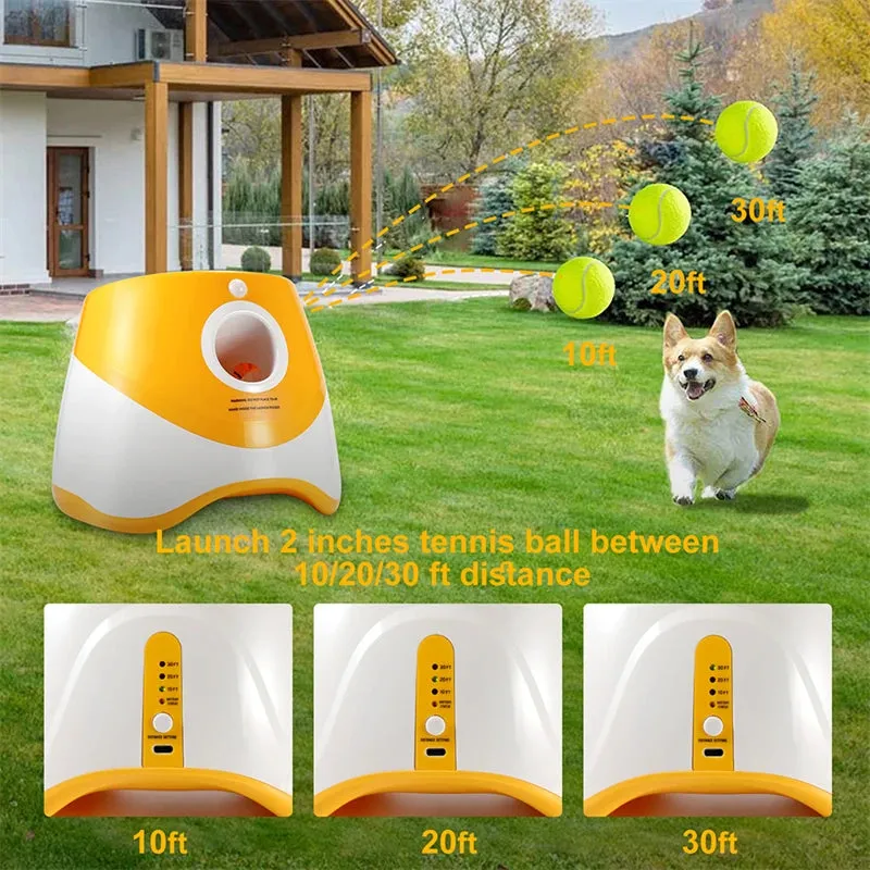 "Mini Tennis Ball Launcher – Perfect Indoor Fetch Fun for Small Pets!"