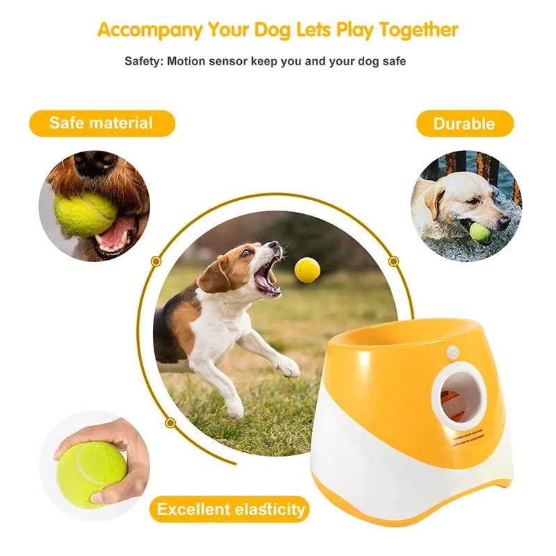 "Mini Tennis Ball Launcher – Perfect Indoor Fetch Fun for Small Pets!"