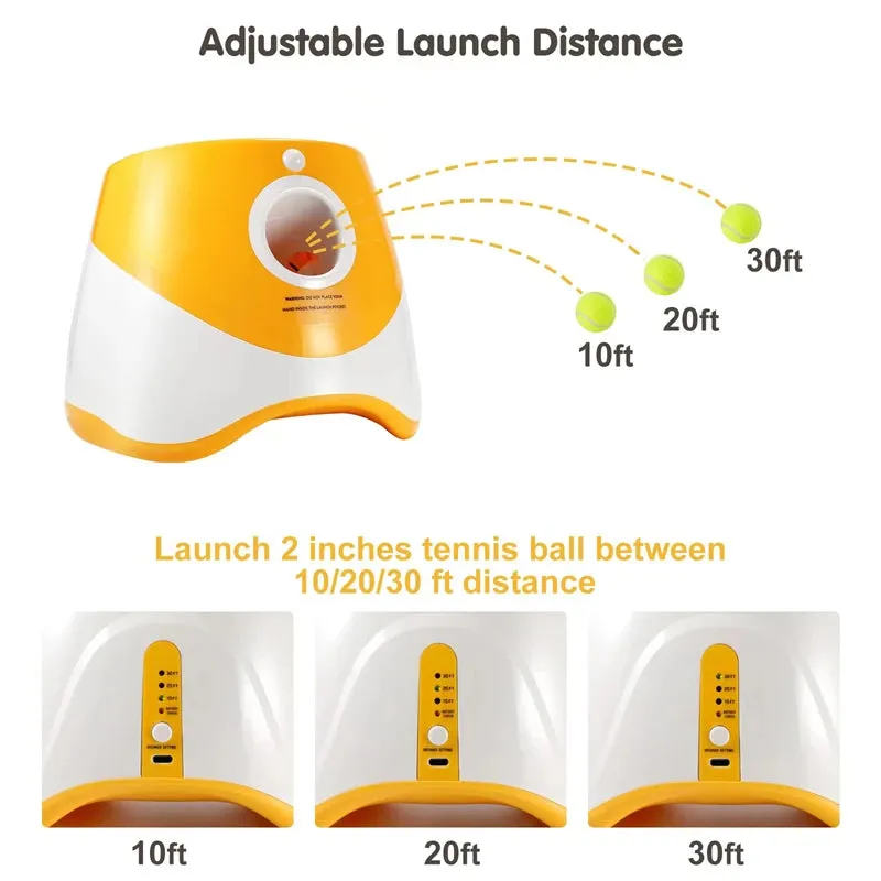 "Mini Tennis Ball Launcher – Perfect Indoor Fetch Fun for Small Pets!"