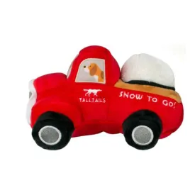 Red Truck with Snowball Squeaker