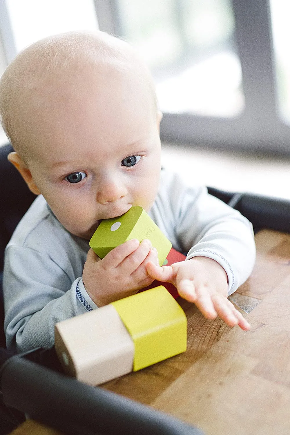 Tegu 15-Piece Baby's First Blocks Magnetic Wooden Block Set