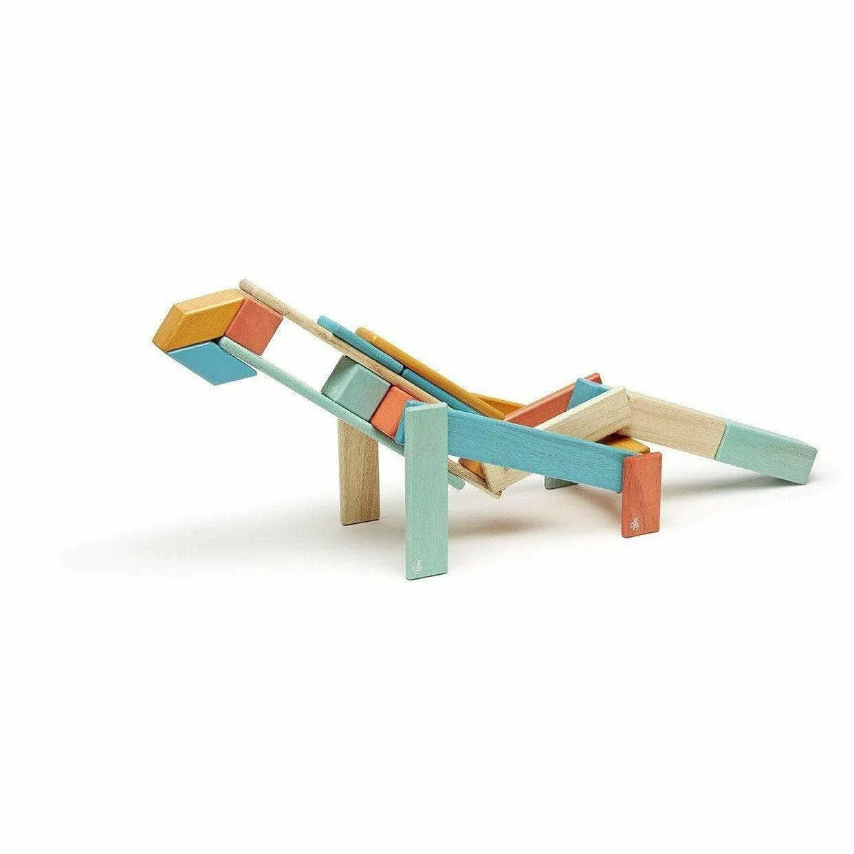 Tegu 24 Piece Magnetic Wooden Block Set: Sunset