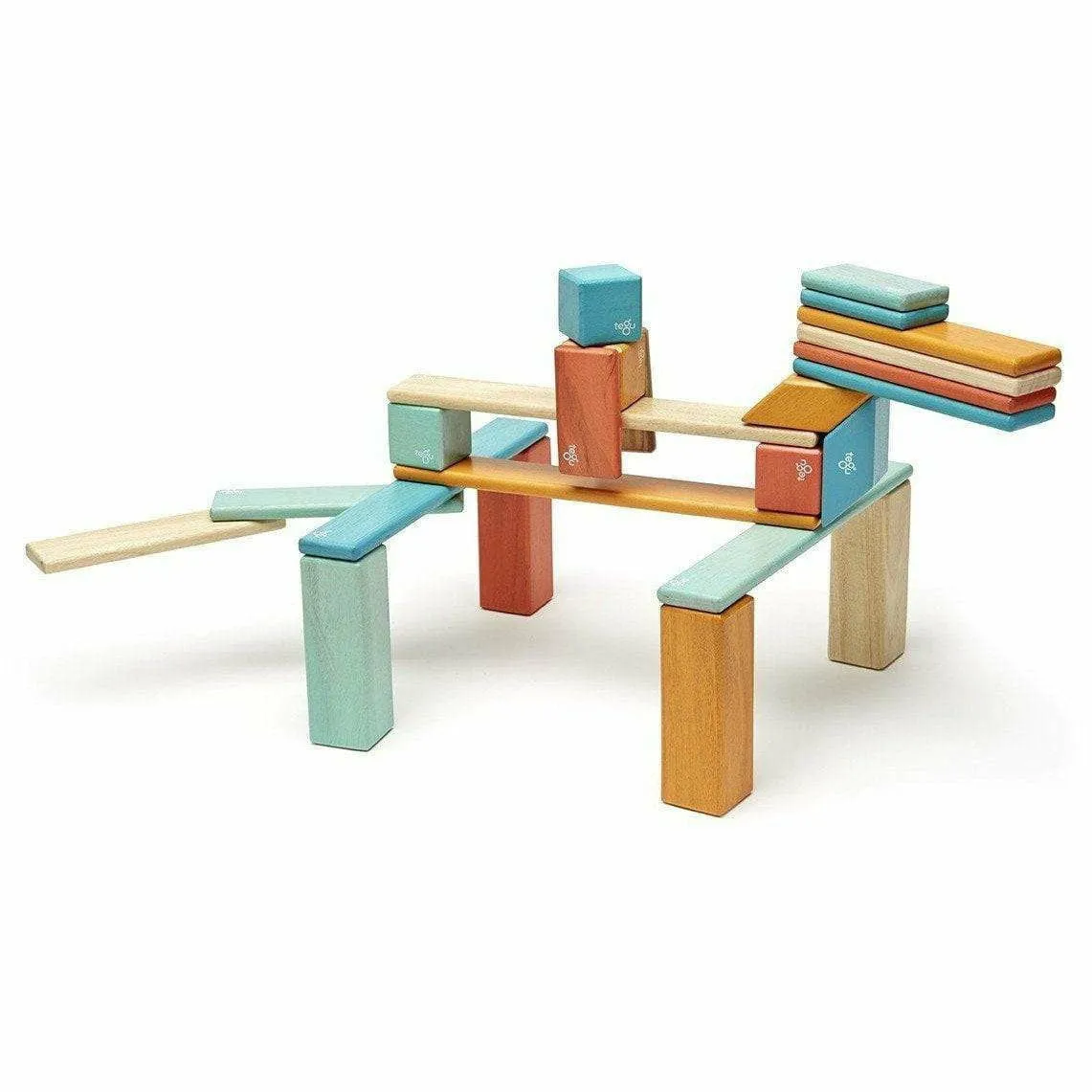 Tegu 24 Piece Magnetic Wooden Block Set: Sunset