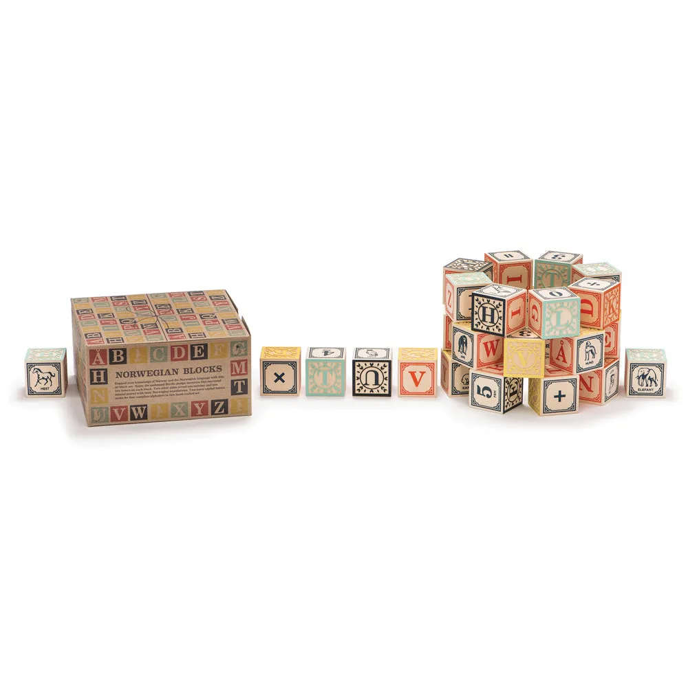 Uncle Goose Wooden Norwegian Language Blocks