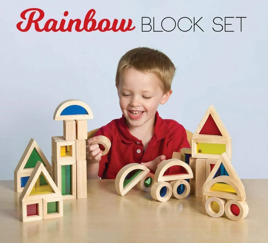 Wooden Constructive Playthings Color Mixing Building Blocks - 24 pieces