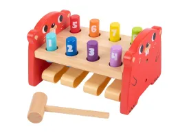 Wooden WHACK-A-MOLE pounding toy for toddlers